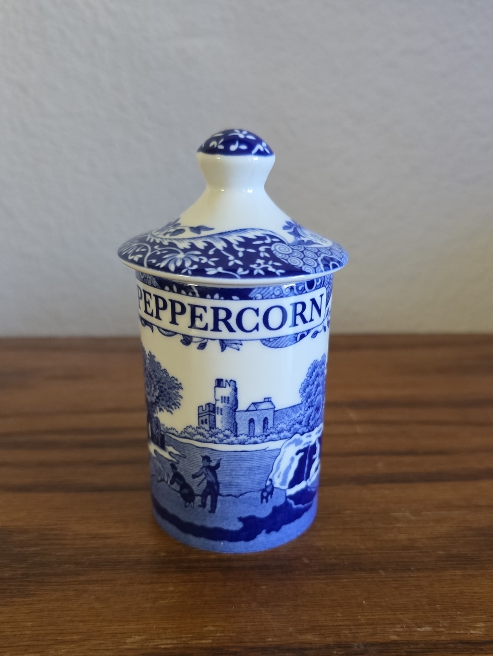 Spode ITALIAN Peppercorn Ceramic Canister Tote 12